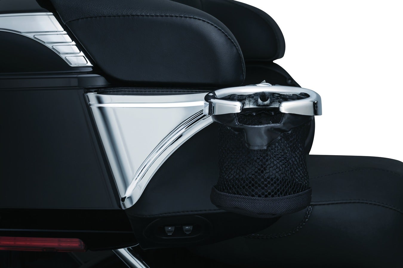 Kuryakyn Chrome Passenger Drink Holder Basket For Harley Touring-Trike 1692