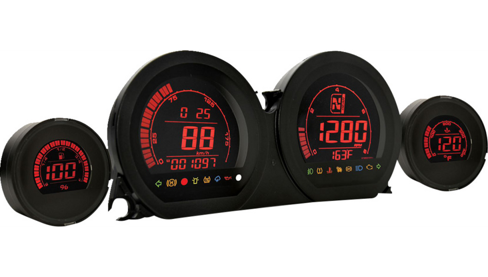 Koso HD-03 Four-Piece Gauge Kit 4 Harley 14-23 Touring Models