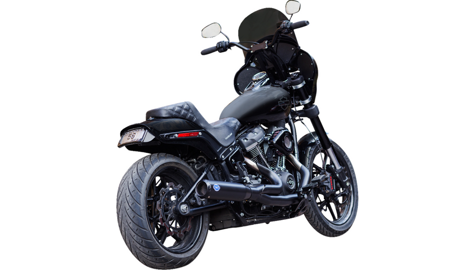 S&S Qualifier 2-into-1 Guardian Black Exhaust System 4 Harley 18-24 Dyna