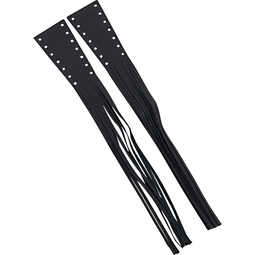 Drag Specialties Black Leather Fringed Clutch/Brake Lever Covers Harley 96-17