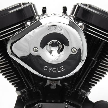 Buy S&S 170-0532 Chrome Stealth Slasher Teardrop Air Cleaner Cover Harley M8 from Eastern Performance Cycles. Great prices and free shipping!