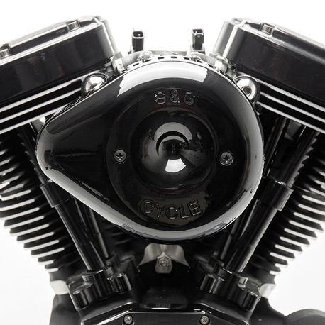 Buy S&S 170-0533 Gloss Black Stealth Slasher Teardrop Air Cleaner Cover Harley M8 from Eastern Performance Cycles. Great prices and free shipping!