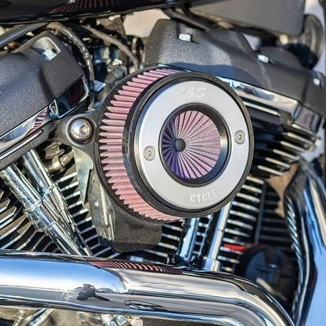 S&S Cycle Stealth Air Stinger Kit Brushed Aluminum Ring Harley Milwaukee Eight 17-Up