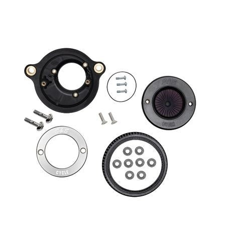 S&S Cycle Stealth Air Stinger Kit Brushed Aluminum Ring Harley Milwaukee Eight 17-Up