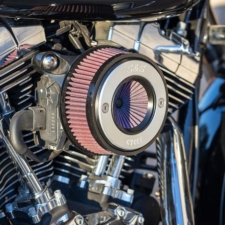 S&S Cycle Stealth Air Stinger Kit Brushed Aluminum Ring Harley Big Twin Cam 08-17