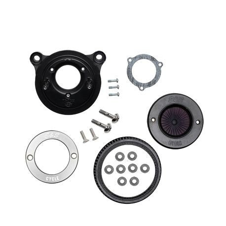 S&S Cycle Stealth Air Stinger Kit Brushed Aluminum Ring Harley Big Twin Cam 08-17