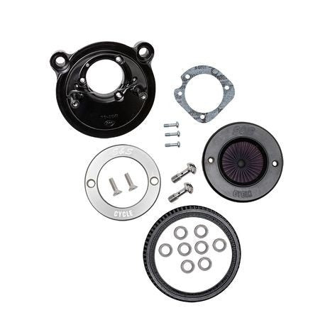 S&S Cycle Stealth Air Stinger Kit Brushed Aluminum Ring Harley Sportster XL 07-Up