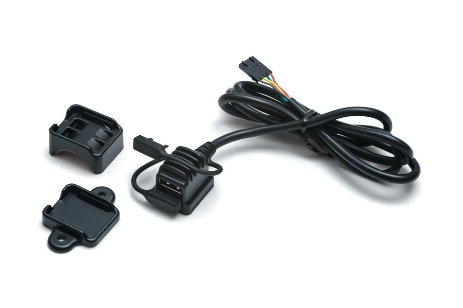 Kuryakyn Black USB Power Port Universal 1" Dual Standard 2 Slot Motorcycle