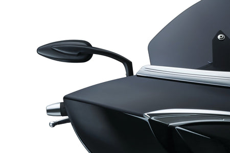 Kuryakyn Black Convex Streamline Teardrop Mirrors for Harley or Metric (pr) | 1708