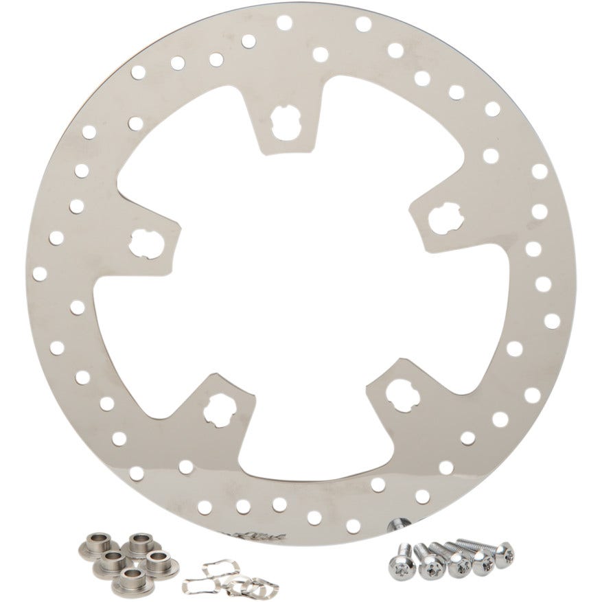 Polished Stainless 11.5" Mirror Enforcer Style Front Brake Rotor 00-07 Harley FLH