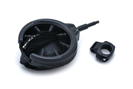 Kuryakyn Black Universal 1" Handlebar Mounted Drink Holder with Basket