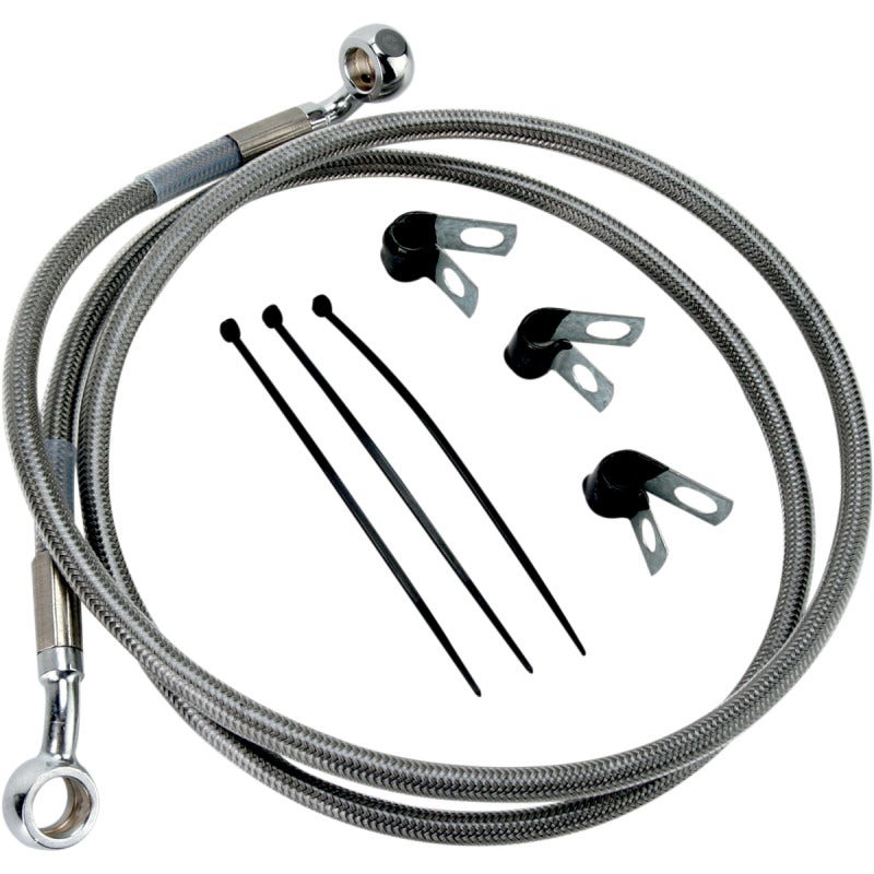 Drag Front Extended +10 Stainless Steel Brake Line for Harley 00-07 FLST/C/F