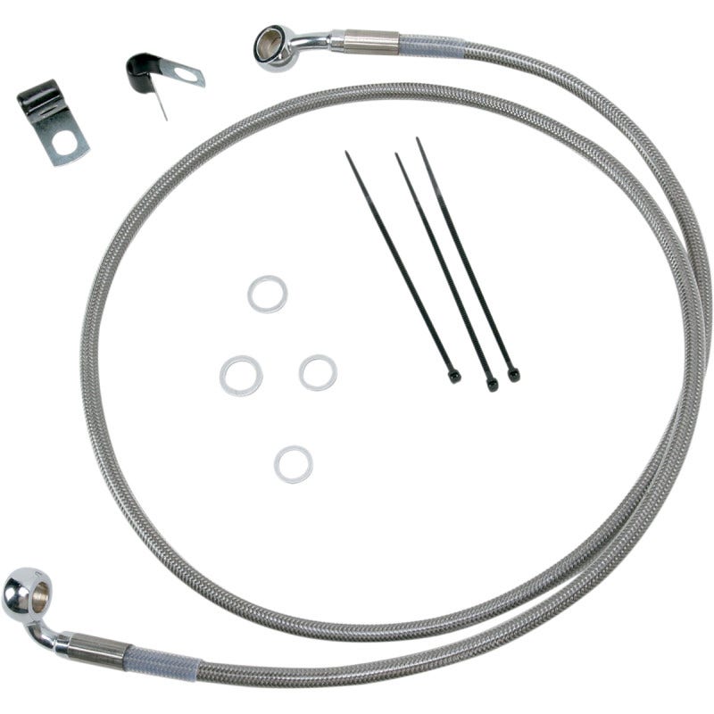 Drag Front Extended +8 Stainless Steel Brake Line for Harley 99-07 FXST