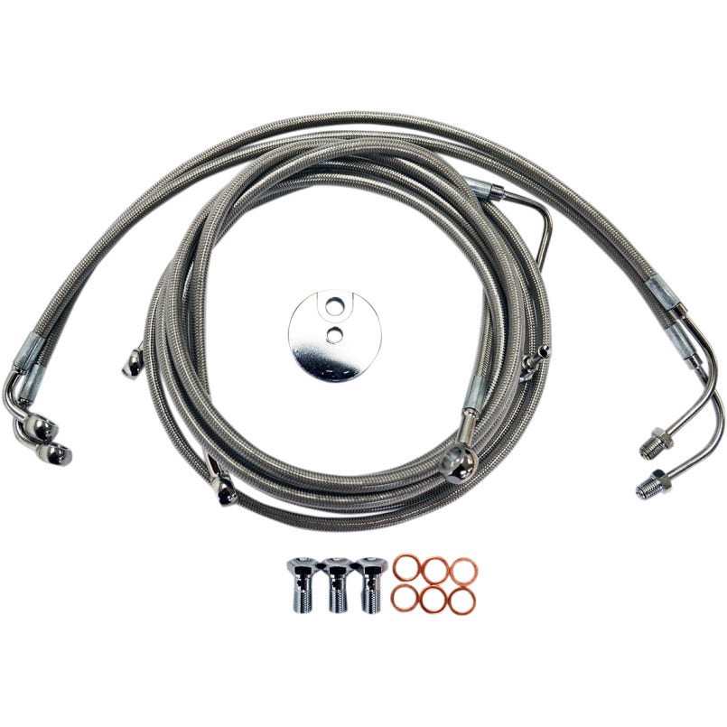 La Choppers Stainless Steel Front Brake Line for Harley 09-13 FLH ABS 12-14 Bars