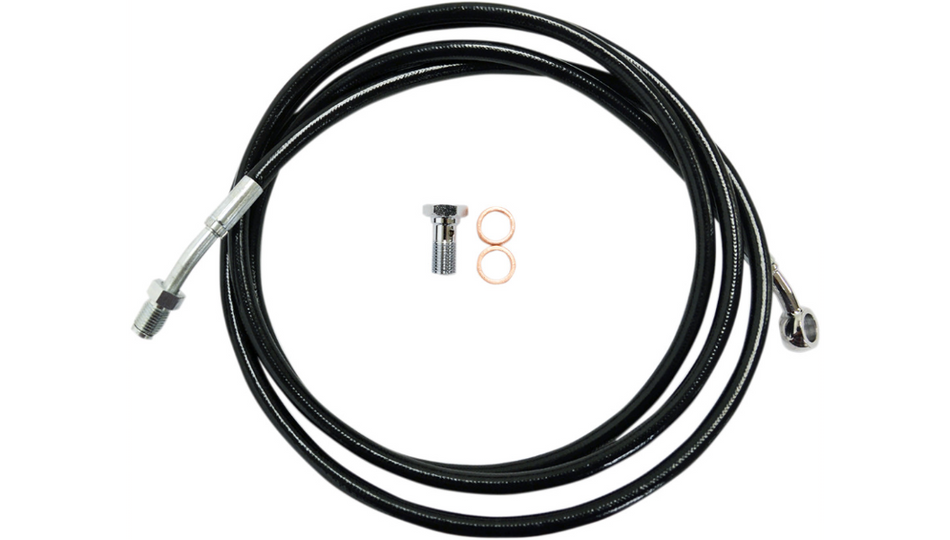 La Choppers Black Vinyl Clutch Cable for Harley '14 FLH/T - 15"-17"