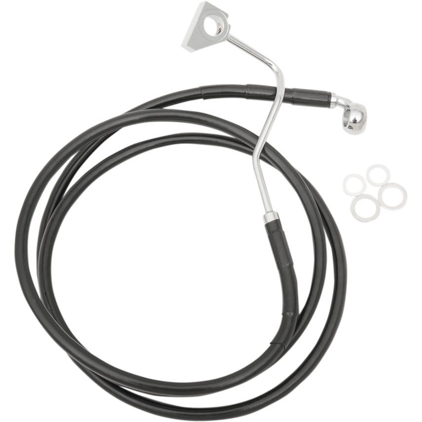 Drag Black Vinyl Front Plus+ 4 Extended Upper Brake Line Harley FLTRX/S 15-18