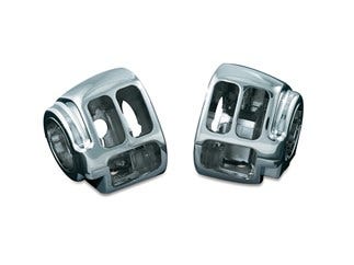 Kuryakyn 1747 Chrome Switch Housings Handlebar Control Kit Harley FL/FX FXD XL