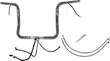 FBI Wired 1-1/4" Round Top Handlebar Kits for 16-20 FLHT/FLHX & Trike - Chrome / 14"