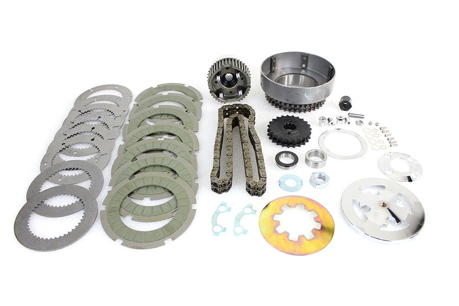 V-Twin 18-0527 York Clutch Pack Kit 23T Sprocket 32 Link Chain Harley FL 54-69
