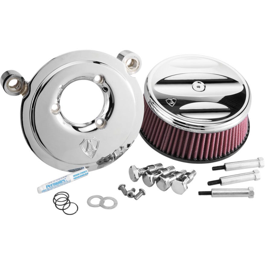 Arlen Ness Stage 1 Billet Sucker Air Cleaner Chrome Scallop Cover Harley '08-'16