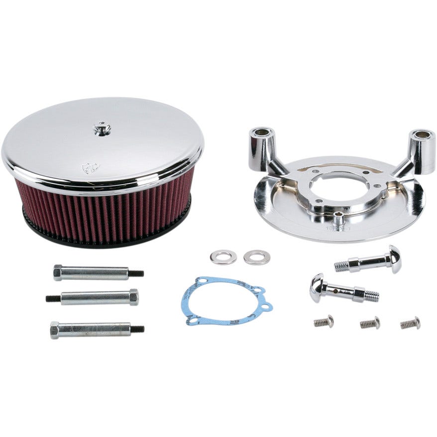 Arlen Ness Stage 2 Billet Sucker Air Cleaner Chrome w/ Cover Harley 08-15 FLH/T