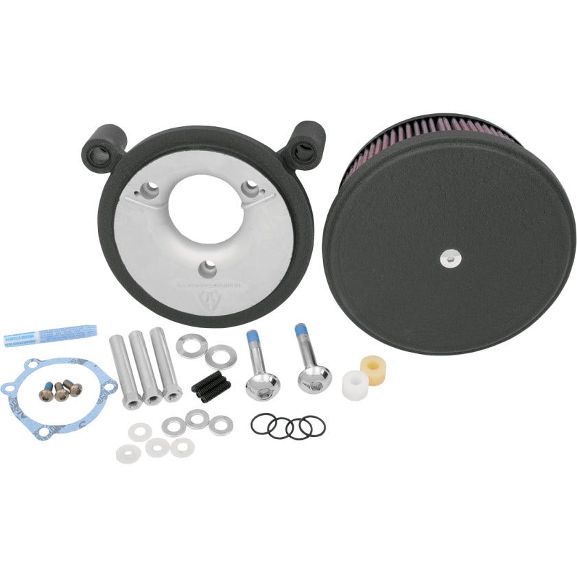 Arlen Ness Wrinkle Black Stage II Air Cleaner w/ Cover Stan Filter Harley 08-16