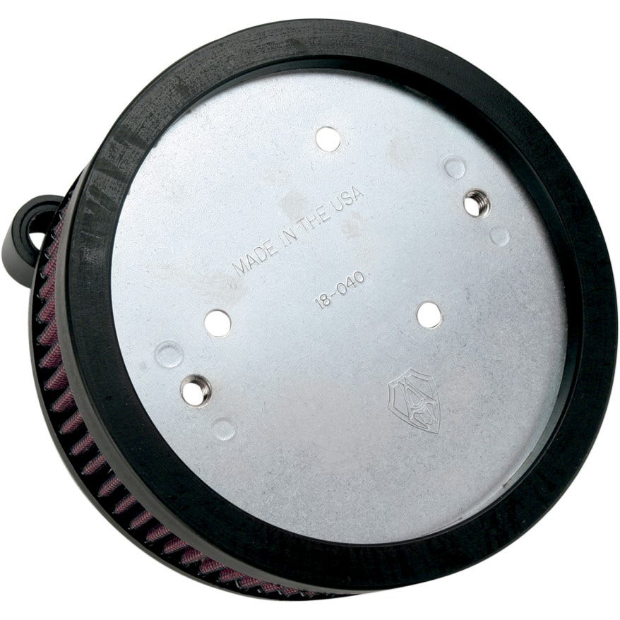 Arlen Ness Black Backing Plate Stage 1 Big Sucker Air Cleaner for 91-15 XL