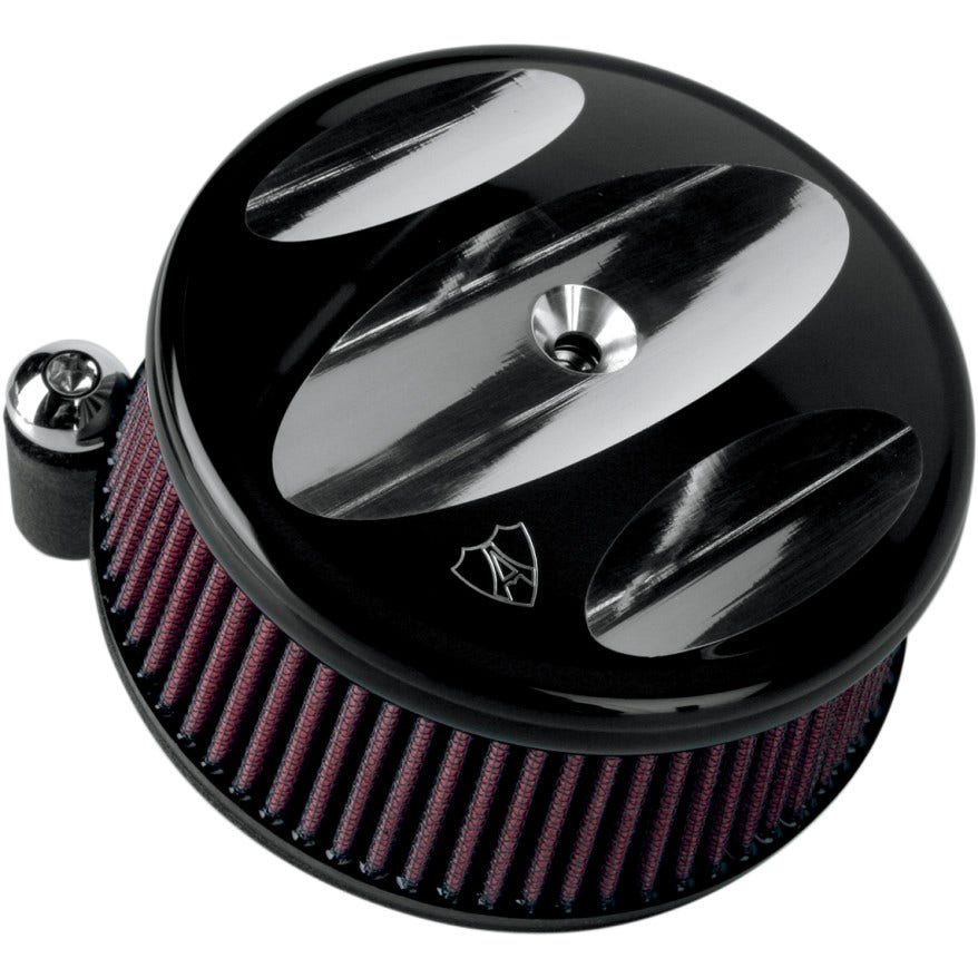 Arlen Ness Stage 1 Billet Sucker Air Cleaner Black Scallop Cvr Harley 93-99 EVO