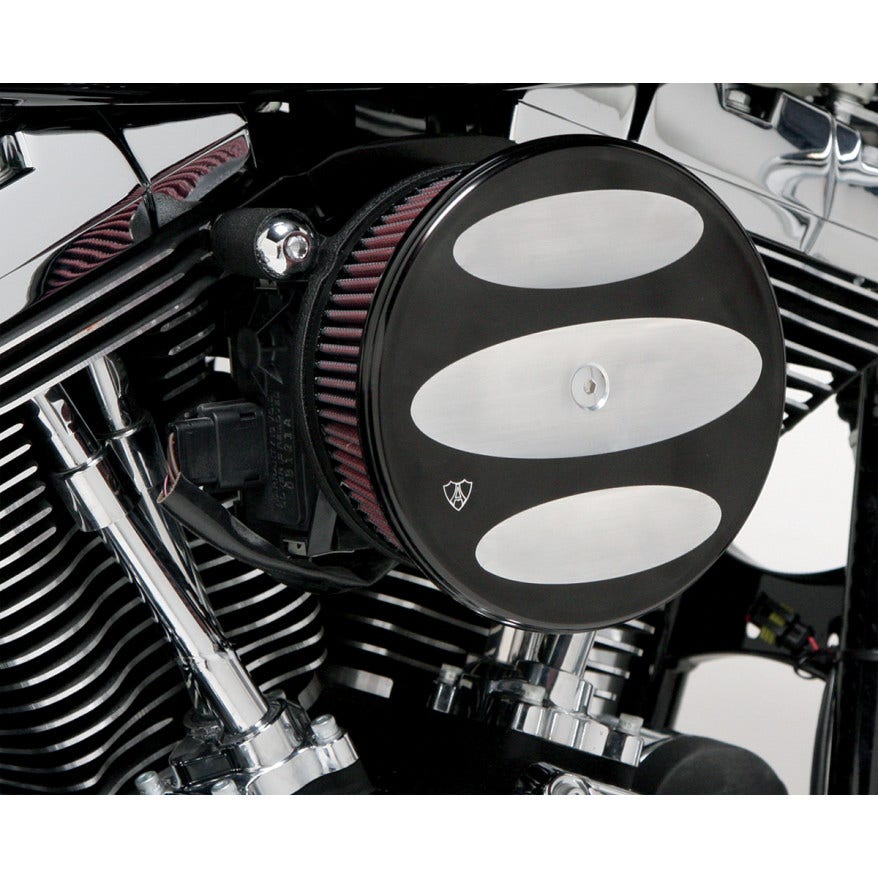 Arlen Ness Stage 2 Billet Sucker Air Cleaner Black Scallop Cover Harley 93-99 BT
