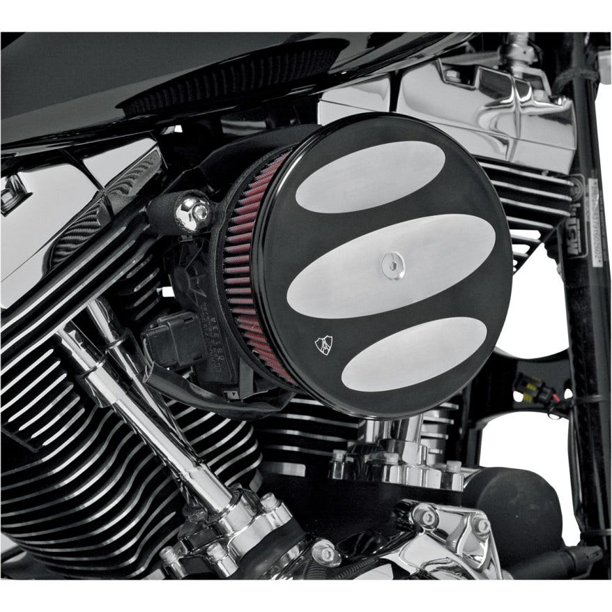 Arlen Ness Stage 2 Billet Sucker Air Cleaner Black Scallop Cvr Harley 99-01 FL