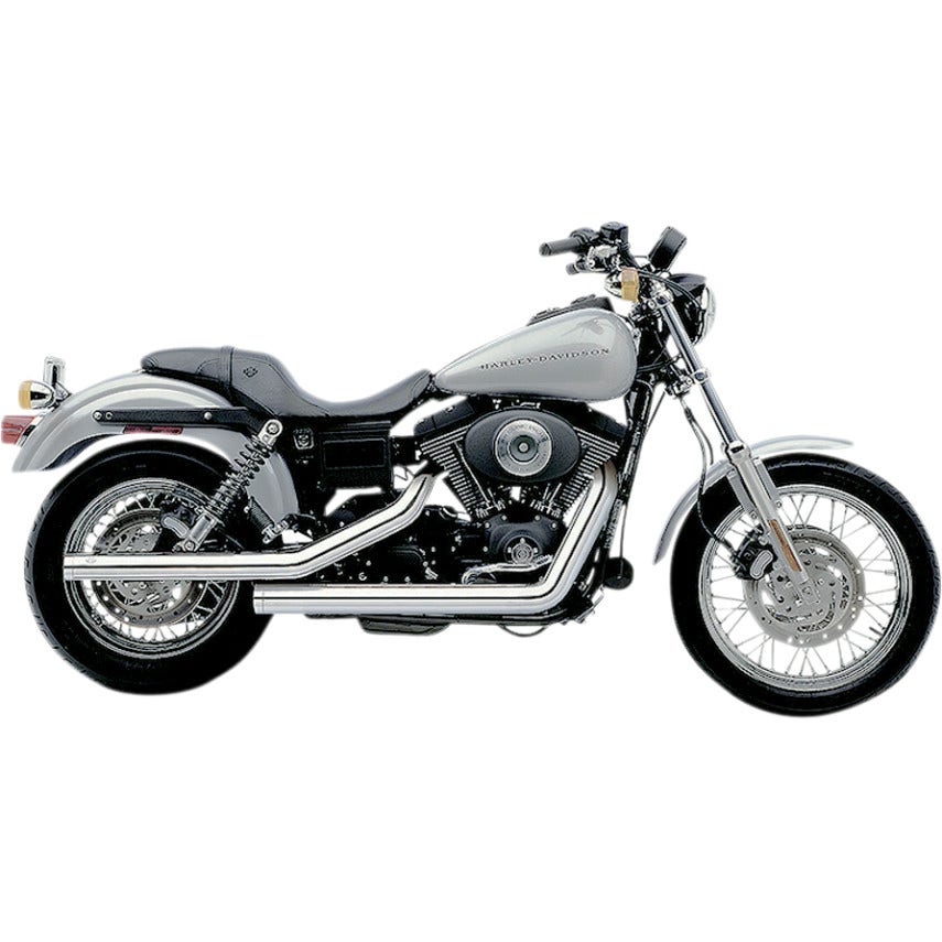 Cobra 6815T Chrome Dragsters 2:2 Drag Pipe Full Exhaust for Harley Dyna FXD 91-05