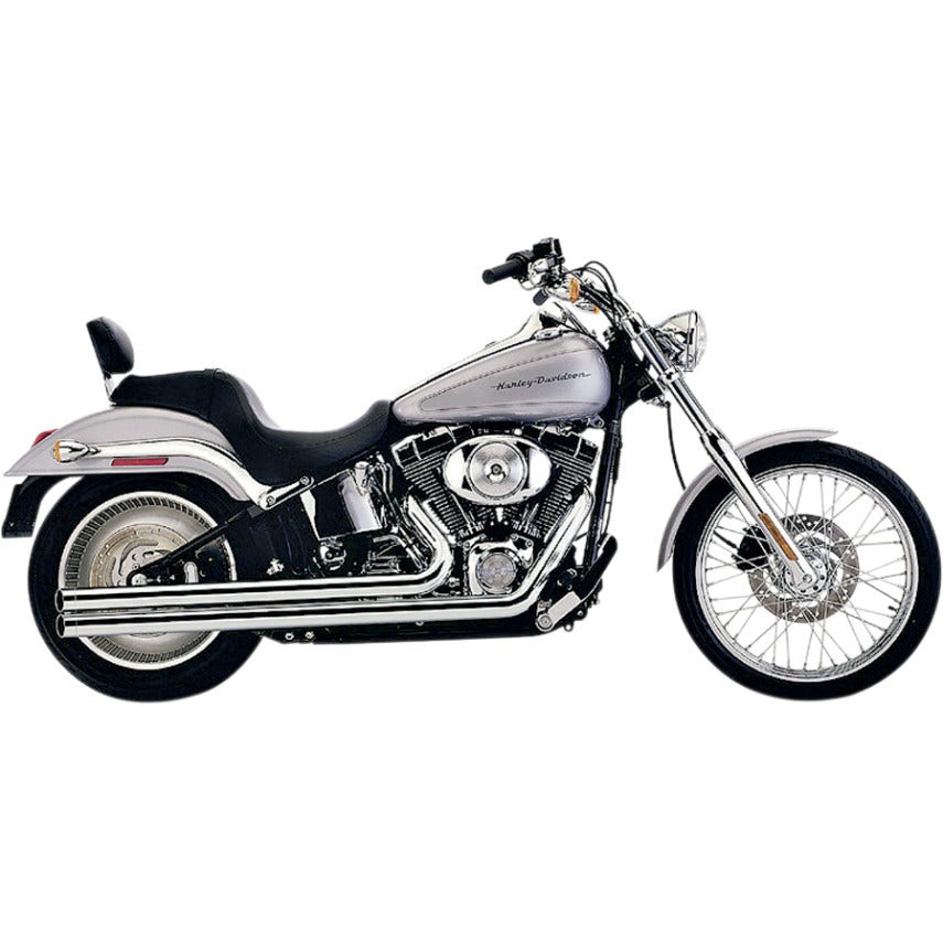 Cobra 6951T Chrome Speedster Long 2 into 2 Full Exhaust Harley Softail FXST FLST 07-11