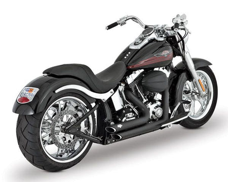 Vance & Hines Black Shortshorts Staggered Exhaust Harley Softail 86-11 | 47221