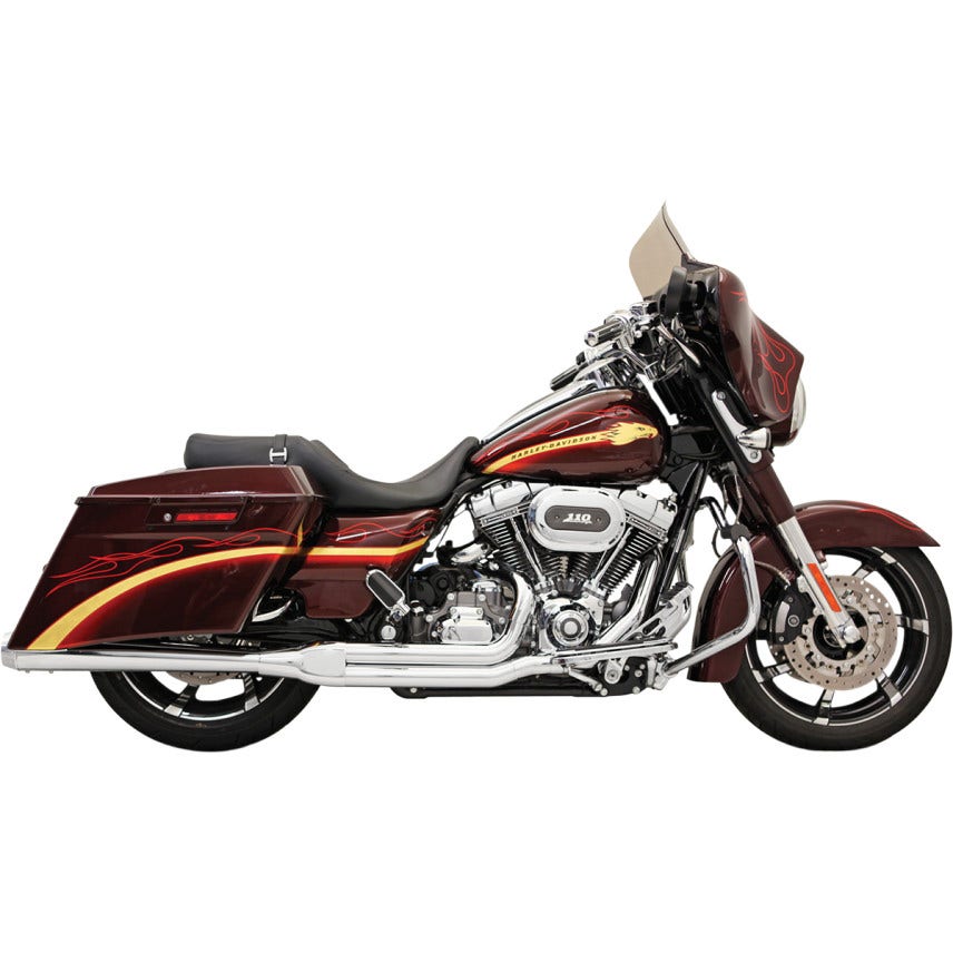 Bassani Road Rage 2-Into-1 Systems Long Megaphone Chrome Harley FLH/T 10-16