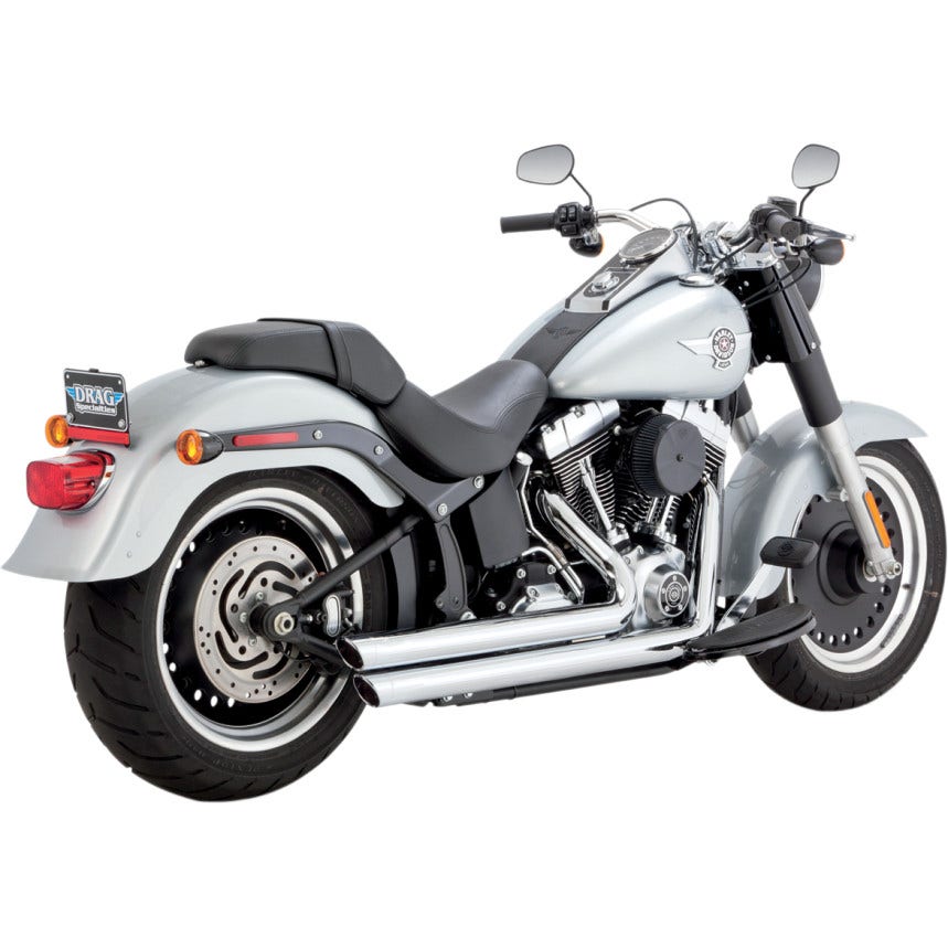 Vance & Hines Chrome Big Shot Staggered for '86-'17 Harley Softail FXST FLST