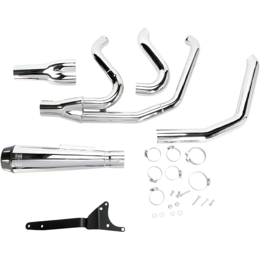 Bassani Chrome Road Rage 2 Into 1 Short Exhaust Harley FXR 84-00 w