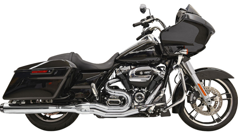 Bassani Road Rage 2-into-1 Chrome Exhaust System 4 Harley 17-23 Touring
