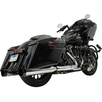 Bassani Xhaust 4.5" Straight Can Exhaust Mufflers 17-23 Harley Touring