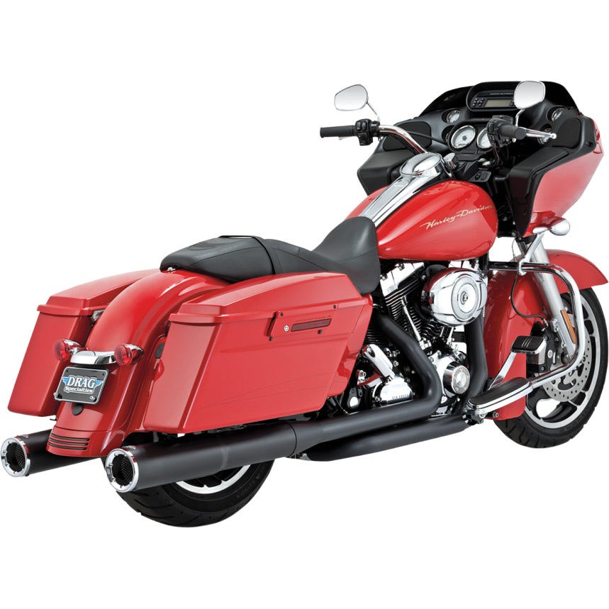 Vance & Hines Black High-Output Slip-Ons Mufflers for '95-16 Harley Touring