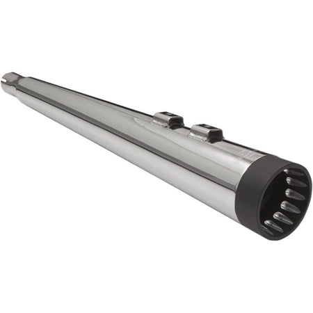 Bassani DNT Deep N Throaty Chrome Black Tips 4" Slip On Mufflers Harley 95up - 1F57DNT5