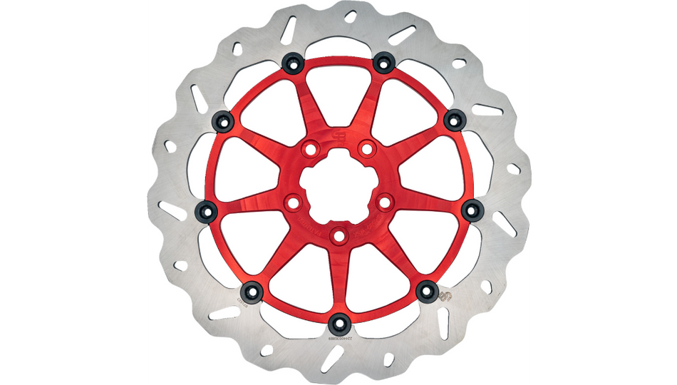 Galfer 13" Rear Brake Rotors Full-Floating W/ Red Aluminum Carrier 4 Harley