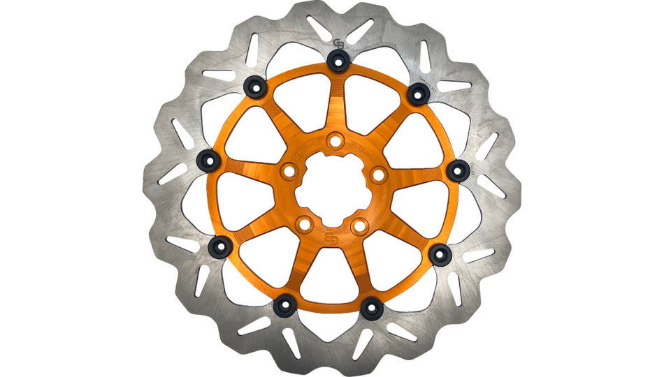 Galfer 13" Brake Rotors Full-Floating W/ Orange Aluminum Carrier 4 Harley