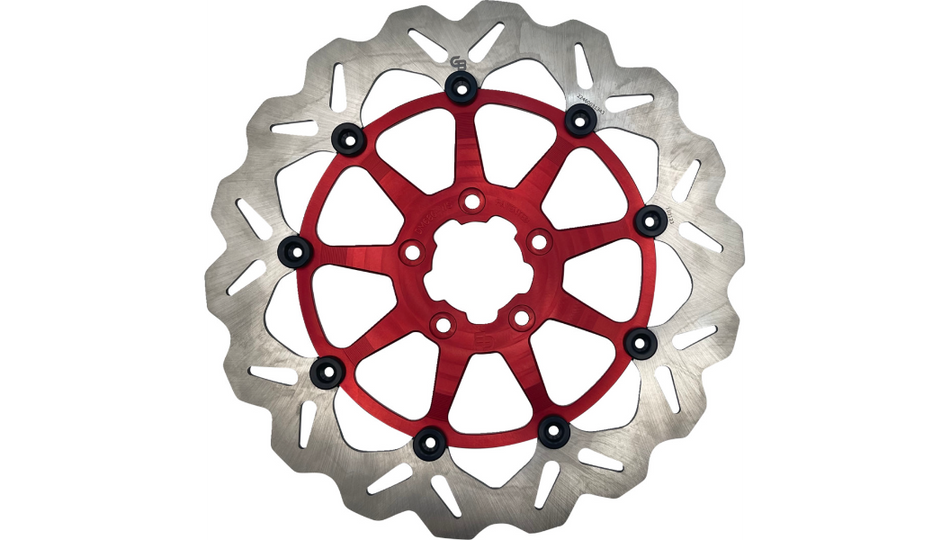 Galfer 13" Brake Rotors Full-Floating W/ Red Aluminum Carrier 4 Harley