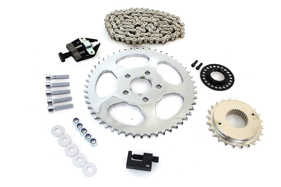 V-Twin 19-0180 Bolt On Chain Drive Conversion Kit Rear Sprocket FLST FXST 08-17