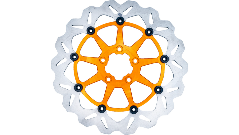 Galfer 12.5" Brake Rotors Full-Floating W/ Orange Aluminum Carrier 4 Harley