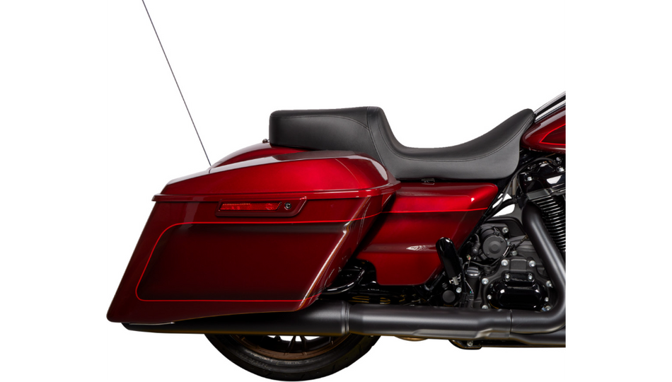 Drag Specialties Predator 2-Up Smooth Vinyl Seat for Harley 08-23 Touring