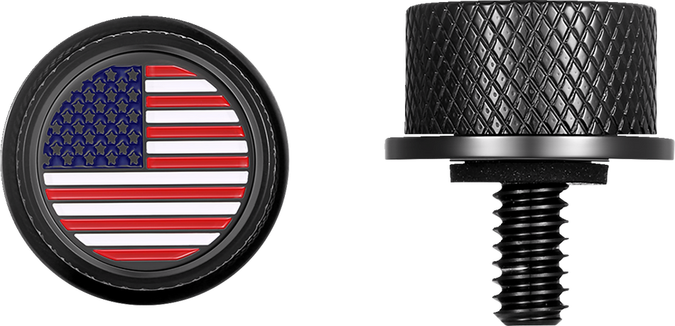 Figurati American Flag Seat Mounting Knob 4 Harley 65-22 Touring