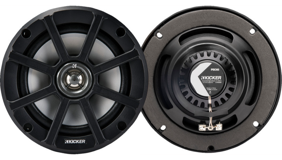 Kicker 6.5" Coaxial Speakers 4 Ohm 4 Harley
