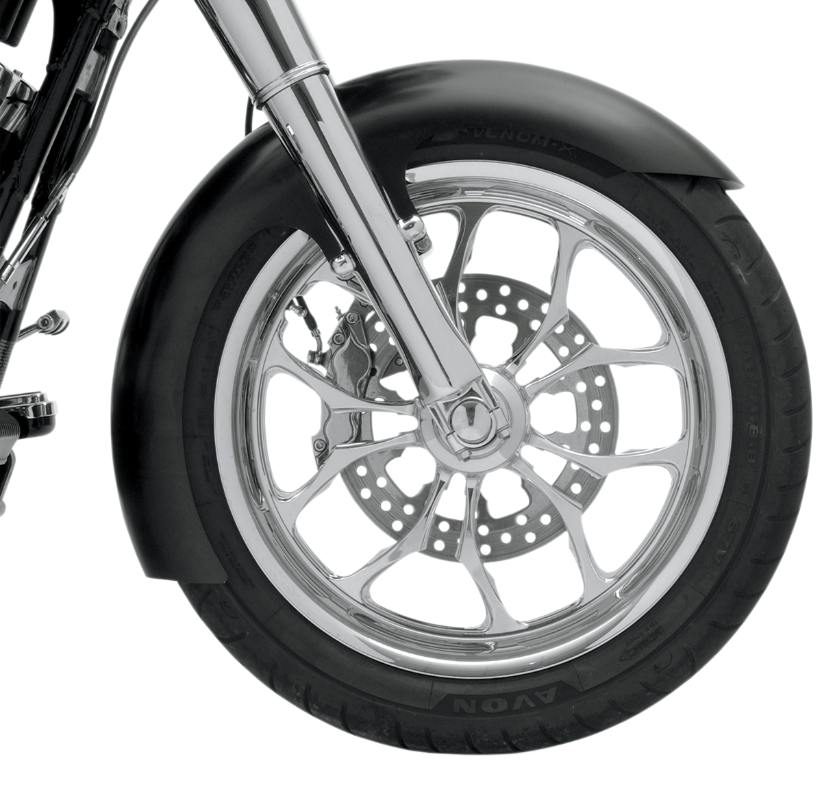 Klock Werks Hugger Series Front Fender with Mounting Blocks for Softail/Dyna