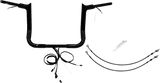 FBI Fat Baggers Wired 1-1/2" Pointed Top Handlebar Kits for FLH/X '14-'15 - Black / 12"